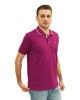 Immagine di KEY UP - POLO MEZZA MANICA UOMO IN PIQUET FUXIA CON RIGHINO BIANCO - 2Q711/5580