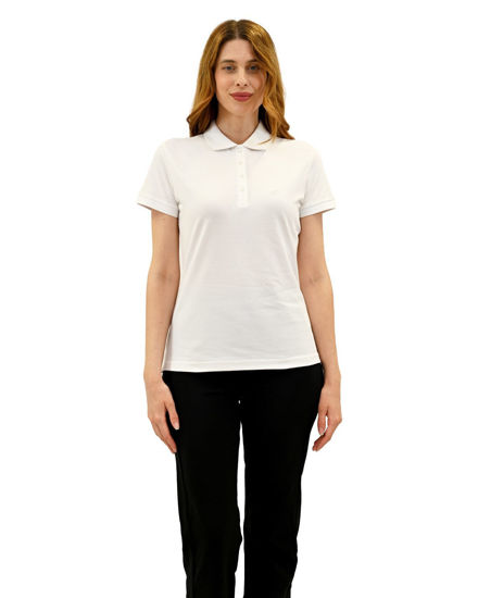 Immagine di KEY UP -POLO IN PIQUET DONNA BIANCA CON COLLETTO - 5535Q/0001