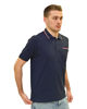 Immagine di KEY UP - POLO MEZZA MANICA UOMO IN PIQUET BLU SCURO CON RIGHINO BIANCO E ROSSO - 2Q827/1245