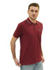 Immagine di KEY UP - POLO MEZZA MANICA UOMO IN PIQUET BORDEAUX CON RIGHINO BIANCO E BLU - 2Q827/2149