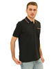 Immagine di KEY UP - POLO MEZZA MANICA UOMO IN PIQUET NERA CON RIGHINO BIANCO E ROSSO - 2Q827/0002