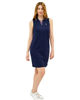 Immagine di KEY UP -VESTITINO IN PIQUET DONNA BLU CON COLLETTO - 5Q547/1265