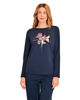 Immagine di KEY UP - T-SHIRT MEZZA MANICA  DONNA BLU CON STAMPA FLOREALE-  5S426/1265
