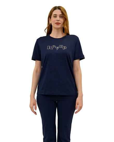 Immagine di KEY UP - T-SHIRT MEZZA MANICA DONNA BLU -  5S881/1265