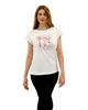 Immagine di KEY UP - T-SHIRT MEZZA MANICA DONNA BIANCA CON STAMPA FRONTALE- 5S886/0001