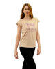 Immagine di KEY UP - T-SHIRT MEZZA MANICA DONNA BEIGE CON STAMPA FRONTALE-  5S886/3468