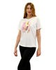 Immagine di KEY UP - T-SHIRT MEZZA MANICA DONNA BIANCA CON STAMPA FRONTALE- 5S883/0001