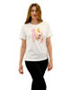 Immagine di KEY UP - T-SHIRT MEZZA MANICA DONNA BIANCA CON STAMPA FRONTALE- 5S883/0001
