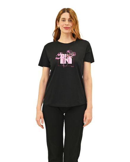 Immagine di KEY UP - T-SHIRT MEZZA MANICA DONNA NERA - 5S882/0002