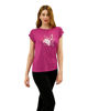 Immagine di KEY UP - T-SHIRT MEZZA MANICA DONNA FUXIA CON STAMPA FRONTALE- 5S854/5511