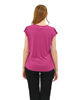 Immagine di KEY UP - T-SHIRT MEZZA MANICA DONNA FUXIA CON STAMPA FRONTALE- 5S854/5511