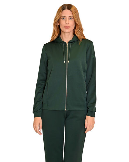 Immagine di KEY UP - FELPA  CON CAPPUCCIO DONNA FULL ZIP - VERDE , 5N411/2838