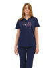 Immagine di KEY UP - T-SHIRT MEZZA MANICA DONNA BLU CON STAMPA FRONTALE - 5S896/1265