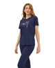 Immagine di KEY UP - T-SHIRT MEZZA MANICA DONNA BLU CON STAMPA FRONTALE - 5S896/1265