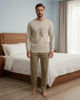 Immagine di INFIORE - PIGIAMA LUNGO BEIGE DA UOMO IN JERSEY DI COTONE