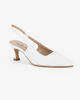 Immagine di MISS GLOBO - Décolleté slingback bianca, tacco 5,5CM - MADE IN ITALY