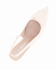 Immagine di MISS GLOBO - Décolleté slingback beige in vernice con placca frontale, tacco 6CM