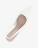 Immagine di MISS GLOBO - Décolleté slingback bianca con placca frontale, tacco 6CM