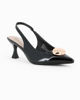 Immagine di MISS GLOBO - Décolleté slingback nera in vernice con dettaglio in metallo, tacco 6CM