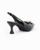 Immagine di MISS GLOBO - Décolleté slingback nera in vernice con dettaglio in metallo, tacco 6CM