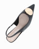 Immagine di MISS GLOBO - Décolleté slingback nera in vernice con dettaglio in metallo, tacco 6CM