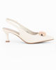 Immagine di MISS GLOBO - Décolleté slingback avorio con dettaglio in metallo, tacco 6CM