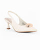 Immagine di MISS GLOBO - Décolleté slingback avorio con dettaglio in metallo, tacco 6CM