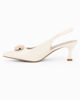 Immagine di MISS GLOBO - Décolleté slingback avorio con dettaglio in metallo, tacco 6CM