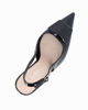 Immagine di MISS GLOBO - Décolleté slingback nera in vernice con placca frontale, tacco 9CM