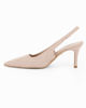 Immagine di MISS GLOBO - Décolleté slingback nude scamosciata, tacco 7,5CM - MADE IN ITALY