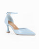 Immagine di MISS GLOBO - Décolleté celeste con sottopiede in VERA PELLE e cinturino alla caviglia, tacco 7,5CM