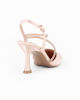 Immagine di MISS GLOBO - Décolleté slingback nude in raso con strass, tacco 8CM