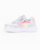 Immagine di CANGURO - Sneakers rosa e argento da bimba con strappo, numerata 24/30