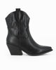 Immagine di ZOE - Stivaletto texano nero con zip laterale, tacco 7CM