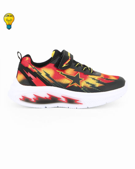 Immagine di CANGURO - Sneakers rossa e nera da bambino con strappo, numerata 29/35