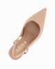 Immagine di MISS GLOBO - Décolleté slingback beige con sottopiede in VERA PELLE, tacco 7,5CM