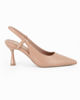 Immagine di MISS GLOBO - Décolleté slingback beige con sottopiede in VERA PELLE, tacco 7,5CM