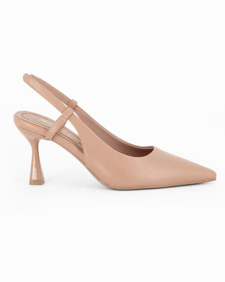Immagine di MISS GLOBO - Décolleté slingback beige con sottopiede in VERA PELLE, tacco 7,5CM