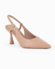 Immagine di MISS GLOBO - Décolleté slingback beige con sottopiede in VERA PELLE, tacco 7,5CM