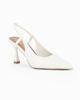Immagine di MISS GLOBO - Décolleté slingback bianca con sottopiede in VERA PELLE, tacco 7,5CM