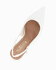 Immagine di MISS GLOBO - Décolleté slingback bianca con sottopiede in VERA PELLE, tacco 7,5CM