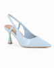 Immagine di MISS GLOBO - Décolleté slingback celeste con sottopiede in VERA PELLE, tacco 7,5CM