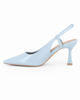 Immagine di MISS GLOBO - Décolleté slingback celeste con sottopiede in VERA PELLE, tacco 7,5CM