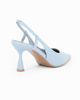 Immagine di MISS GLOBO - Décolleté slingback celeste con sottopiede in VERA PELLE, tacco 7,5CM