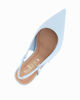 Immagine di MISS GLOBO - Décolleté slingback celeste con sottopiede in VERA PELLE, tacco 7,5CM