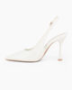 Immagine di MISS GLOBO - Décolleté slingback bianca, tacco 9,5CM