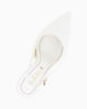 Immagine di MISS GLOBO - Décolleté slingback bianca, tacco 9,5CM