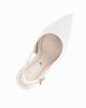 Immagine di MISS GLOBO - Décolleté slingback bianca in vernice, tacco 9,5CM