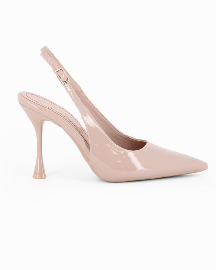 Immagine di MISS GLOBO - Décolleté slingback nude in vernice, tacco 9,5CM