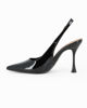 Immagine di MISS GLOBO - Décolleté slingback nera in vernice, tacco 9,5CM